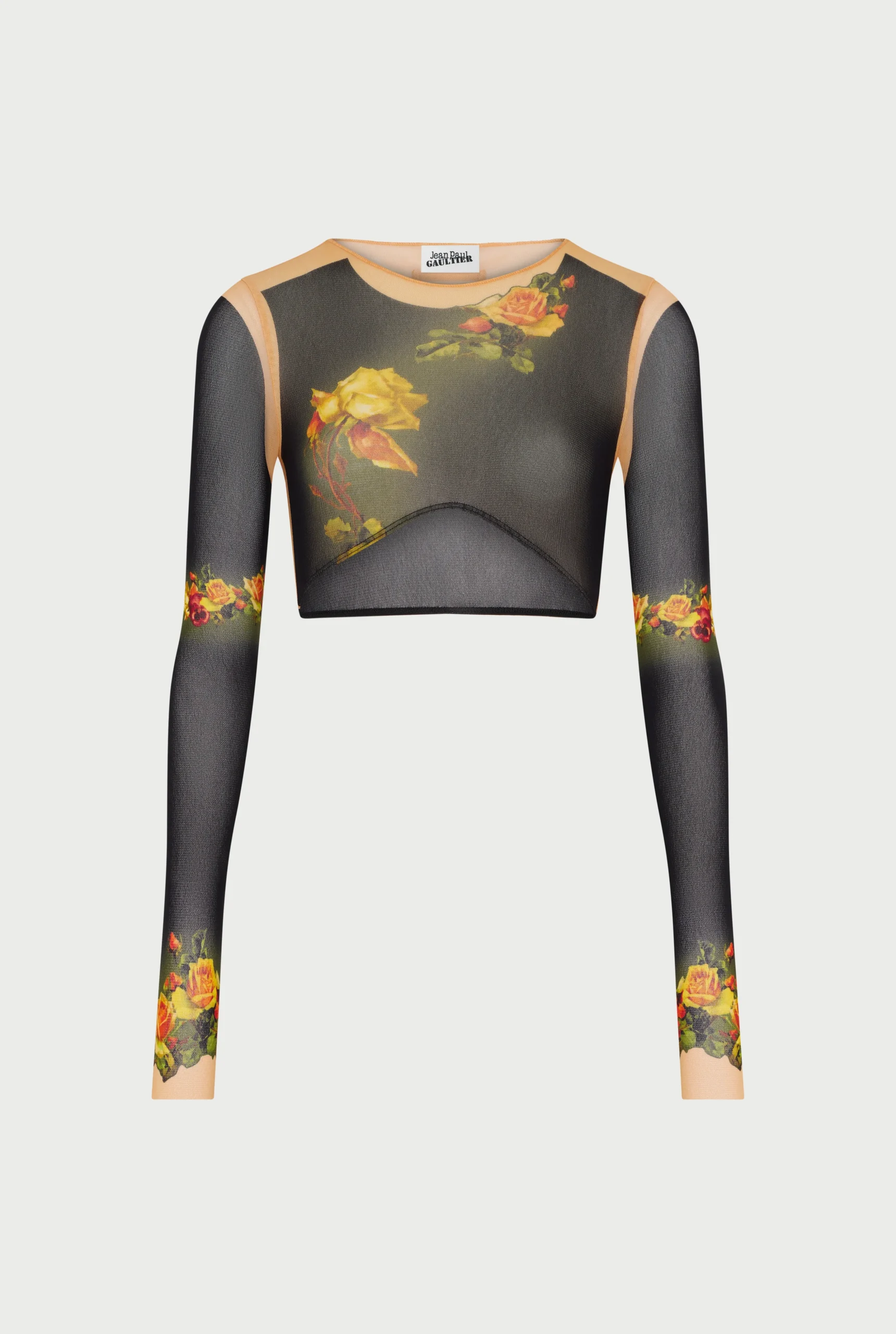The Beige “Fleurs Petit Grand” Crop Top