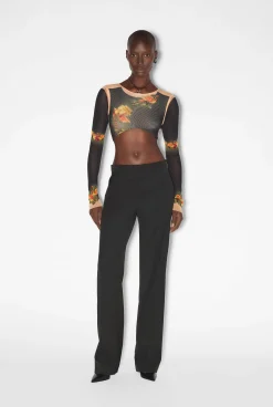The Beige “Fleurs Petit Grand” Crop Top