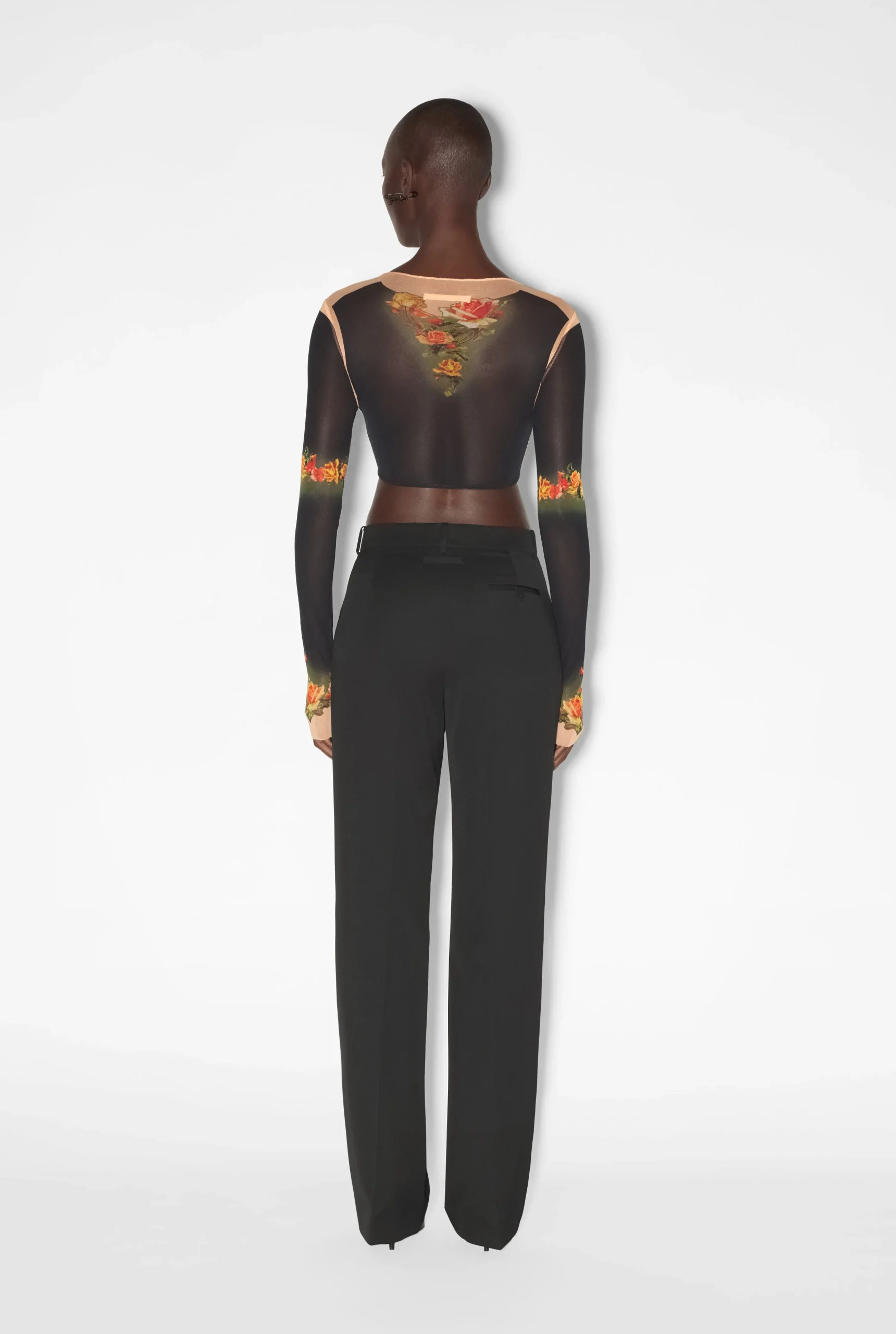 The Beige “Fleurs Petit Grand” Crop Top