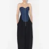 The Bi-Material Denim Corset