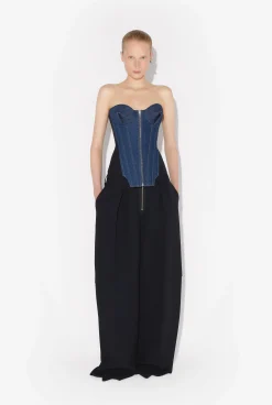 The Bi-Material Denim Corset