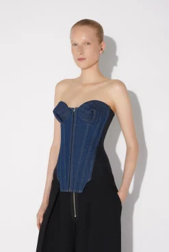 The Bi-Material Denim Corset