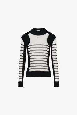 The Bi-Material Marinière Sweater