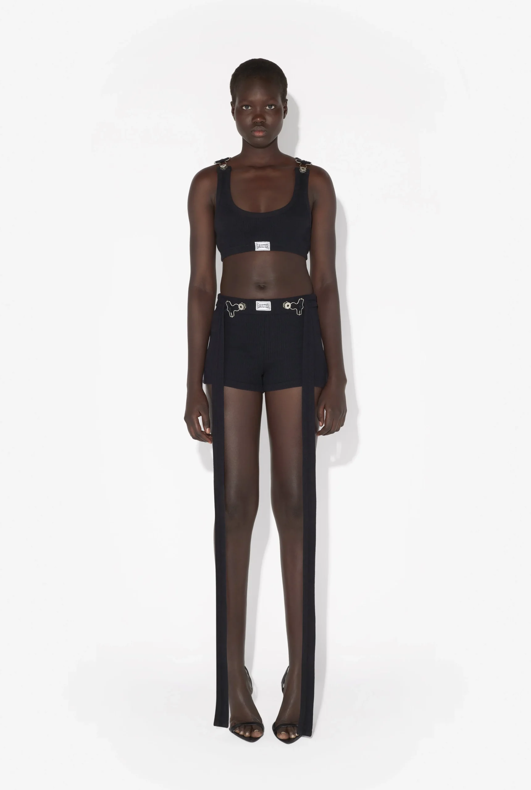 The Black Cropped Patch Tank Top