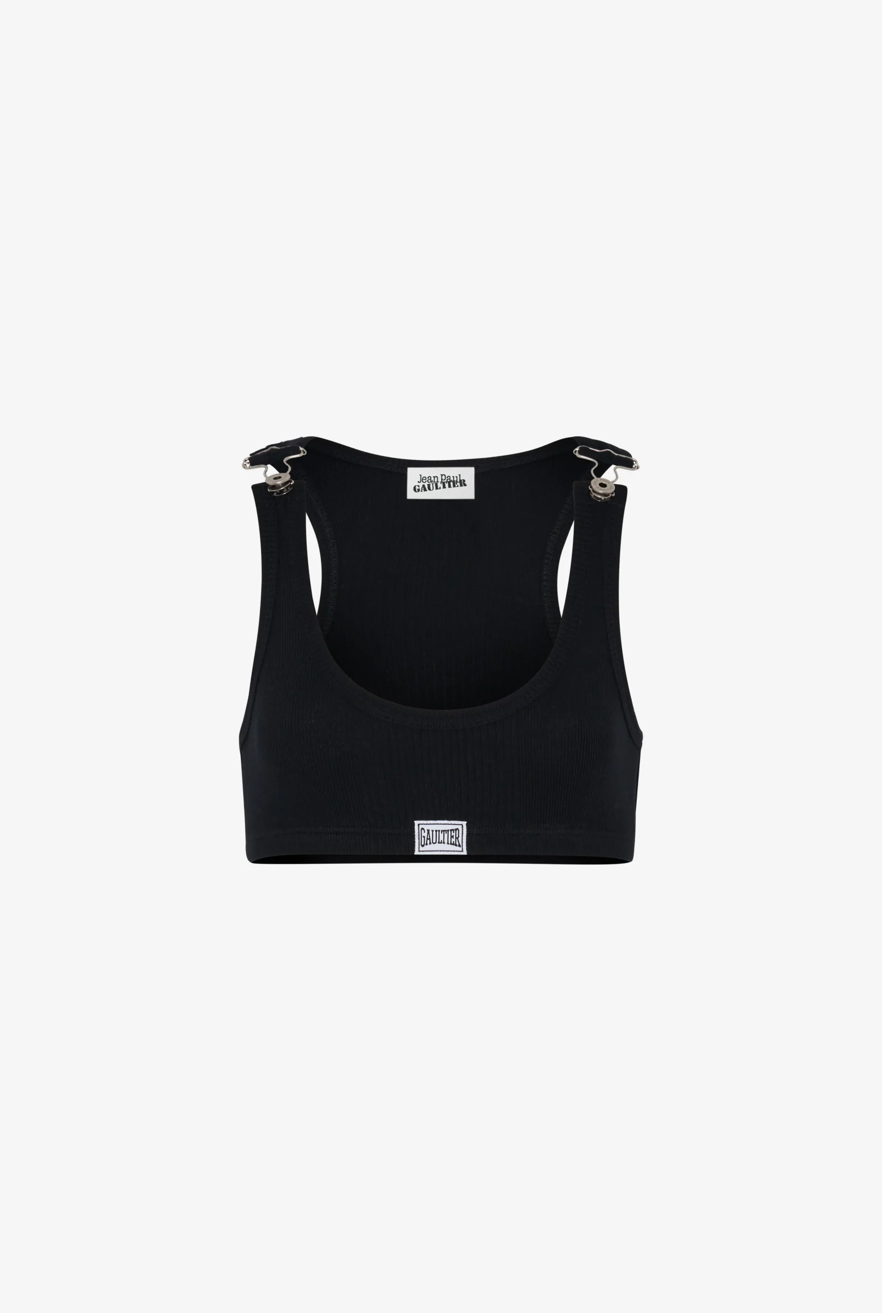 The Black Cropped Patch Tank Top