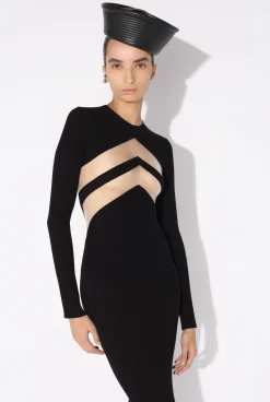The Black Dress with Chevrons