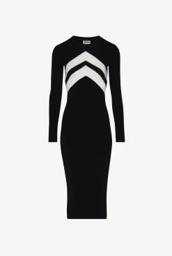 The Black Dress with Chevrons