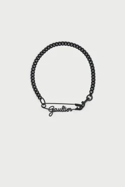 The Black Gaultier Safety Pin Necklace