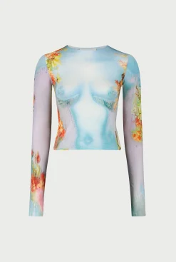 The Blue Body Flower Top