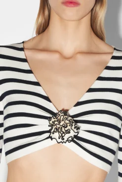The Blue Flower Sailor Crop Top