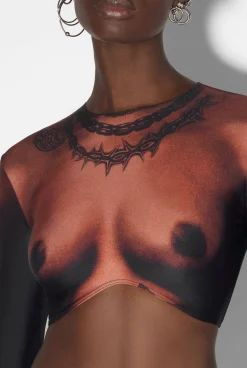 The Ebony Body Tattoo Crop Top