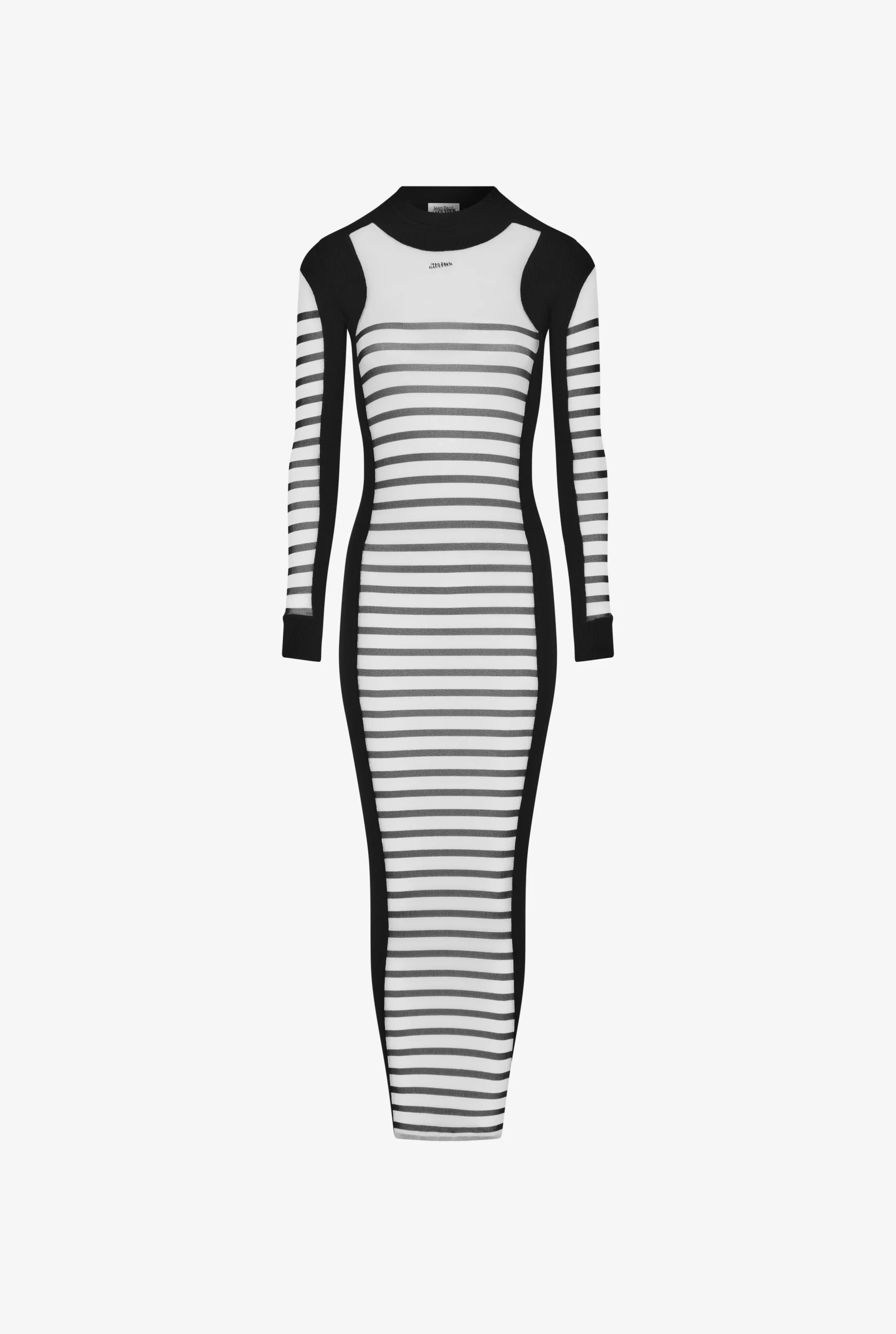 The Long Bi-Material Marinière Dress