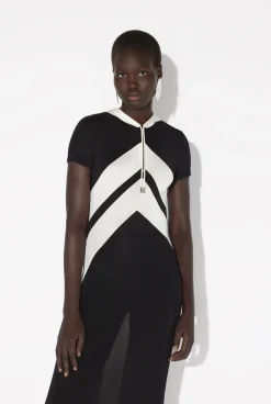 The Long Black Dress with Chevrons