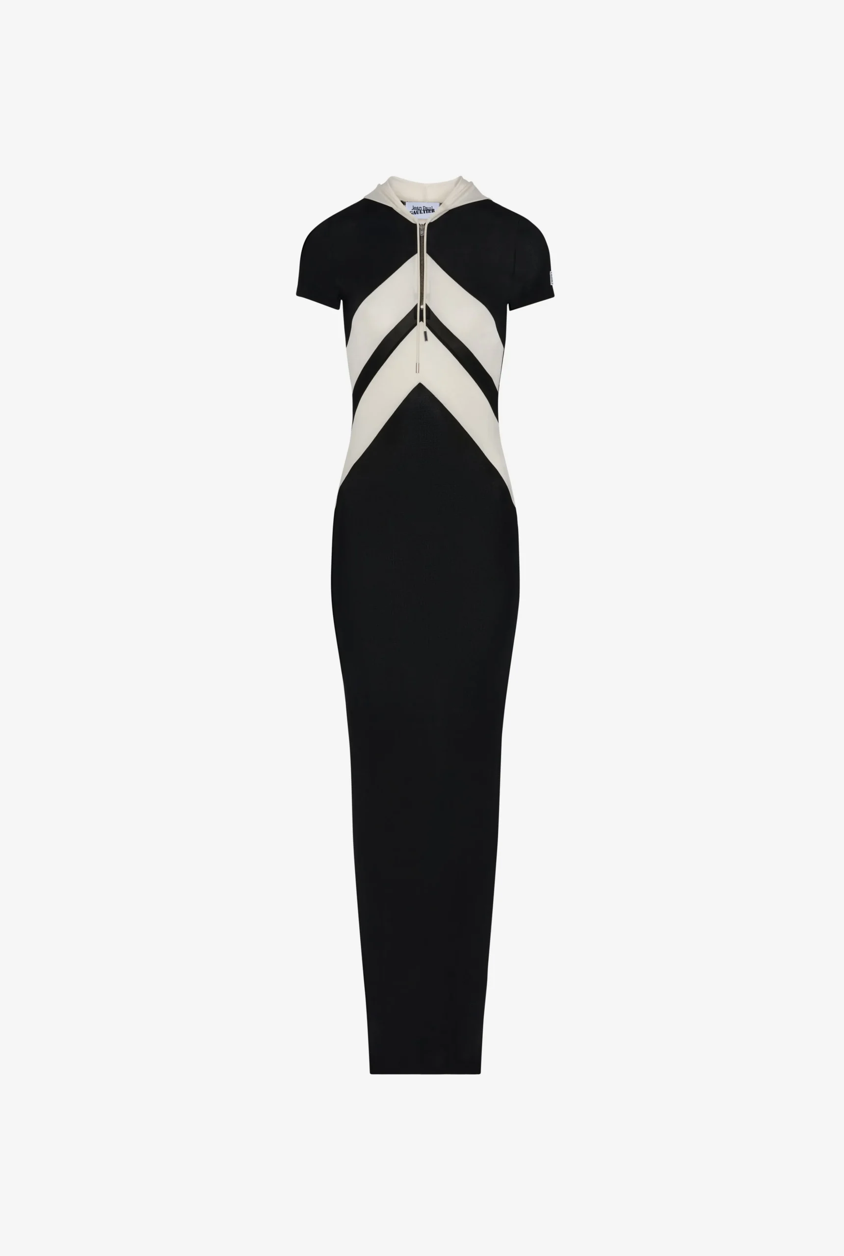 The Long Black Dress with Chevrons