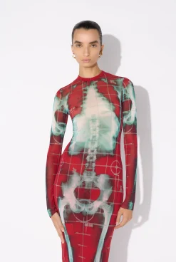 The Long Red Squeletor Dress