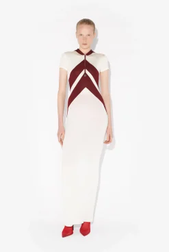 The Long White Dress with Chevrons