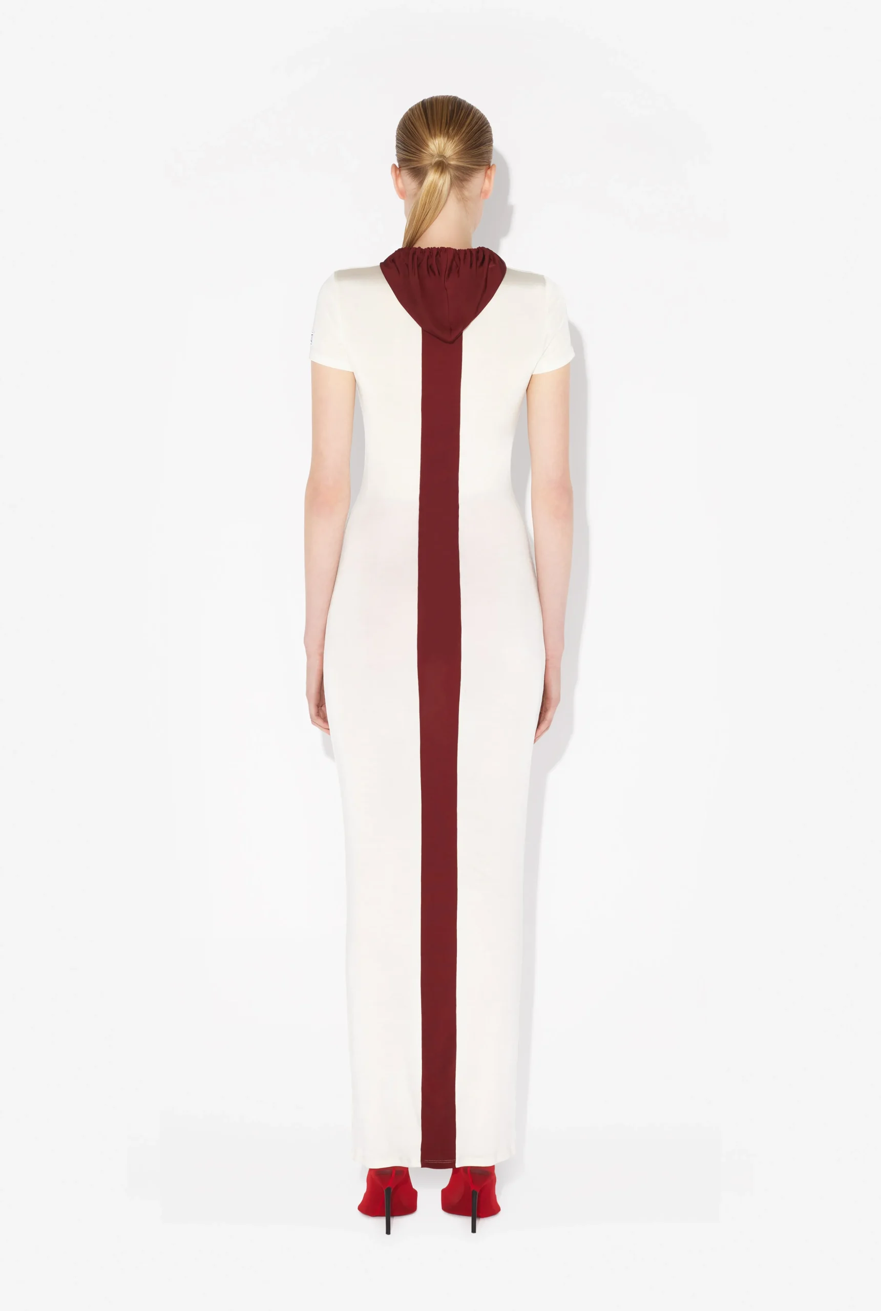 The Long White Dress with Chevrons