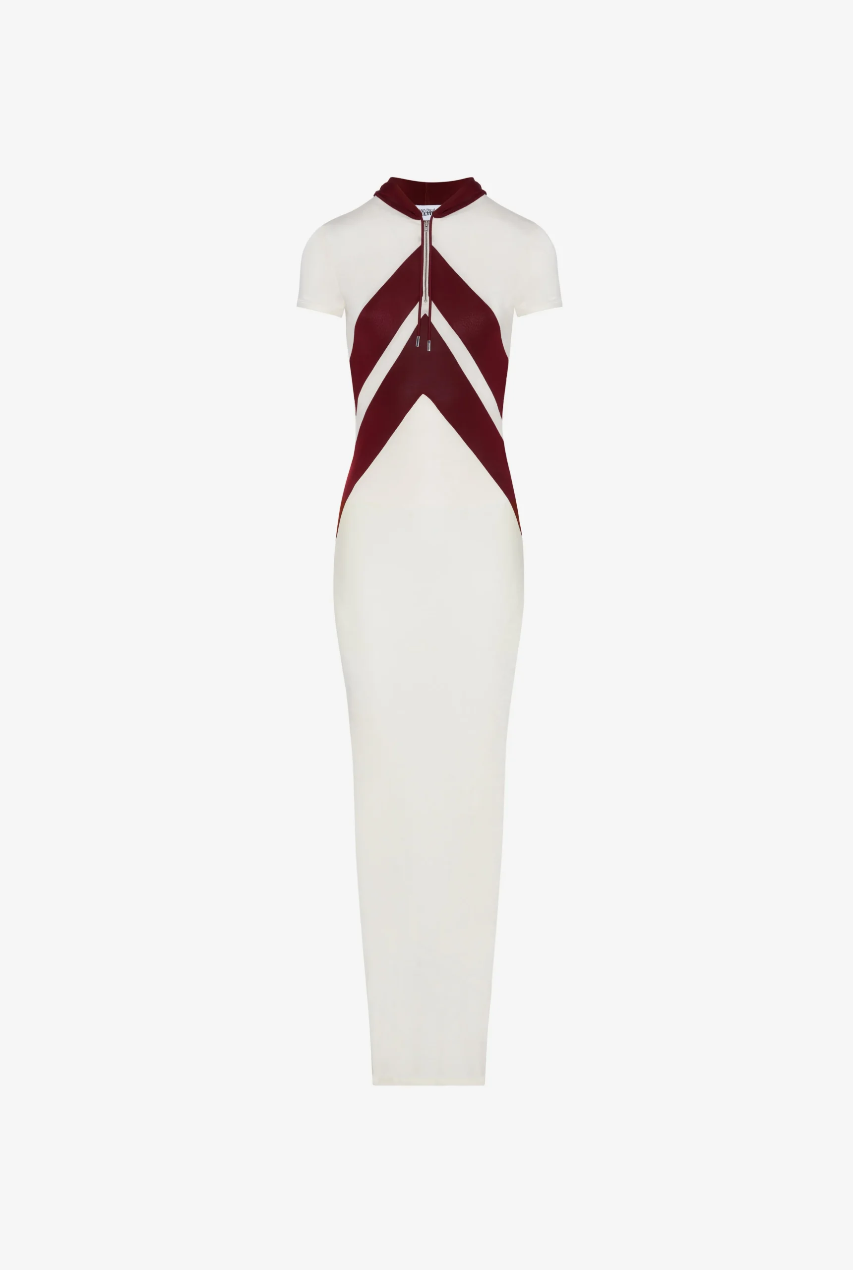 The Long White Dress with Chevrons