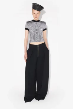 The Morphing Pinstripes Jacquard T-Shirt