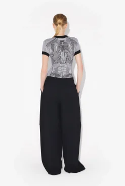 The Morphing Pinstripes Jacquard T-Shirt