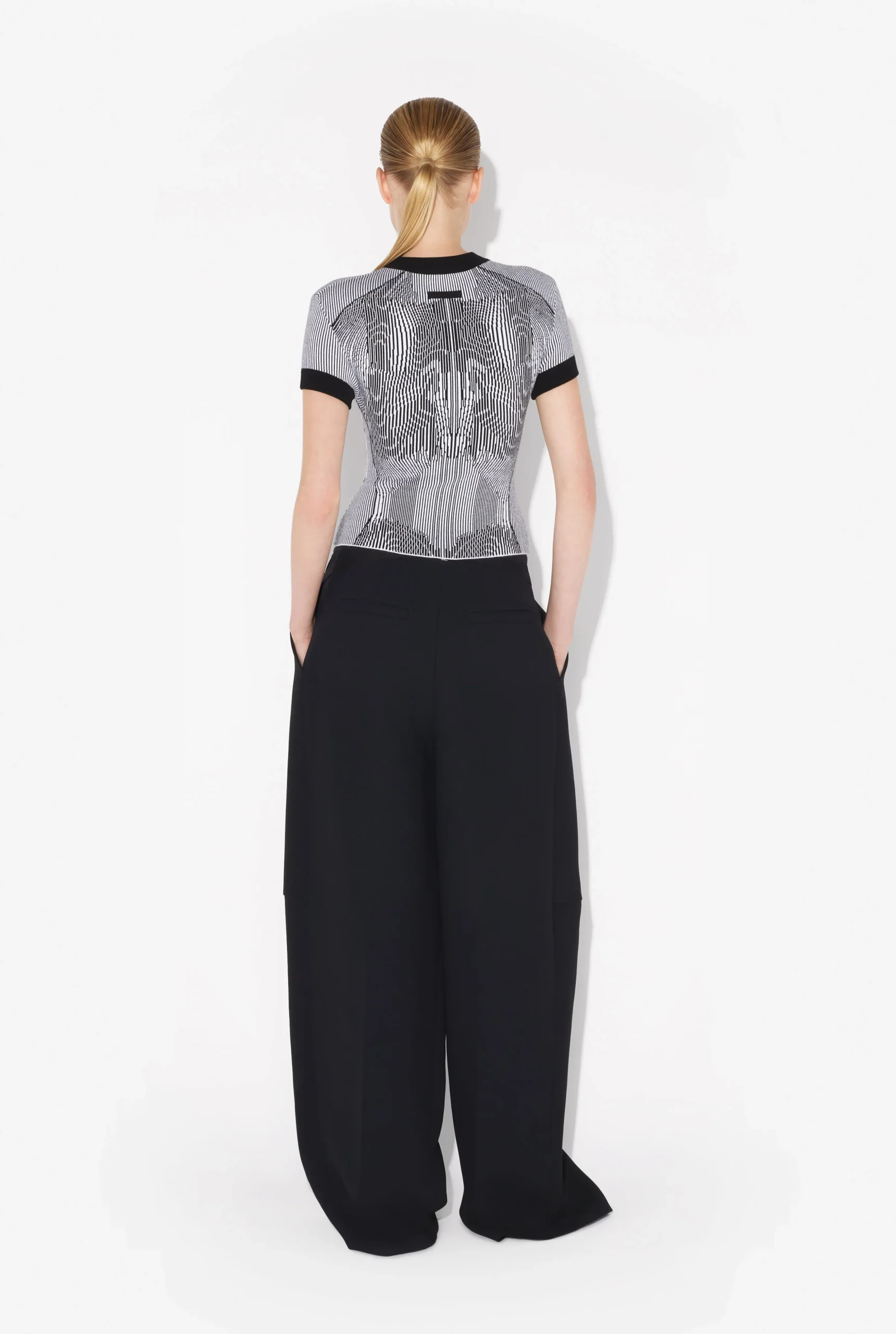 The Morphing Pinstripes Jacquard T-Shirt