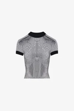 The Morphing Pinstripes Jacquard T-Shirt