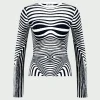 The Navy Blue Body Morphing Knit Top