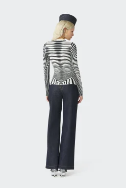 The Navy Blue Body Morphing Knit Top