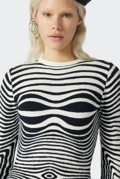 The Navy Blue Body Morphing Knit Top