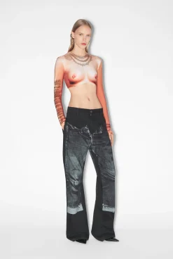The Nude Body Tattoo Crop Top