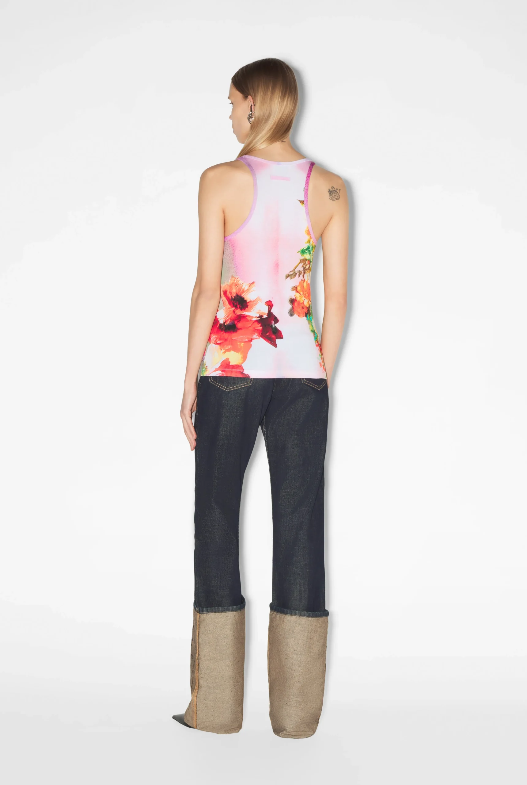The Pink Body Flower Tank Top