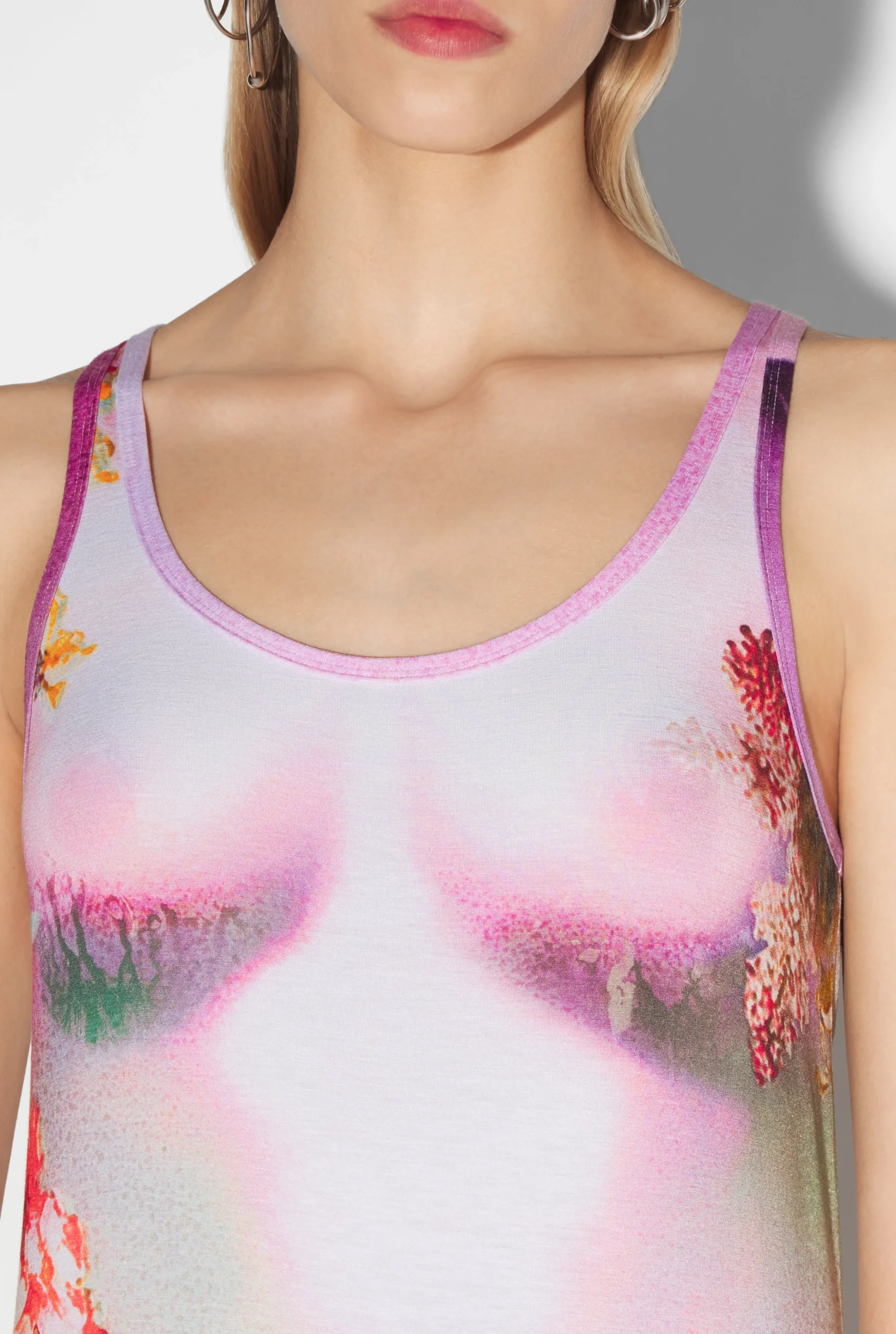 The Pink Body Flower Tank Top