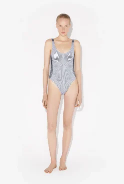 The Pinstripe Body Morphing Swimsuit