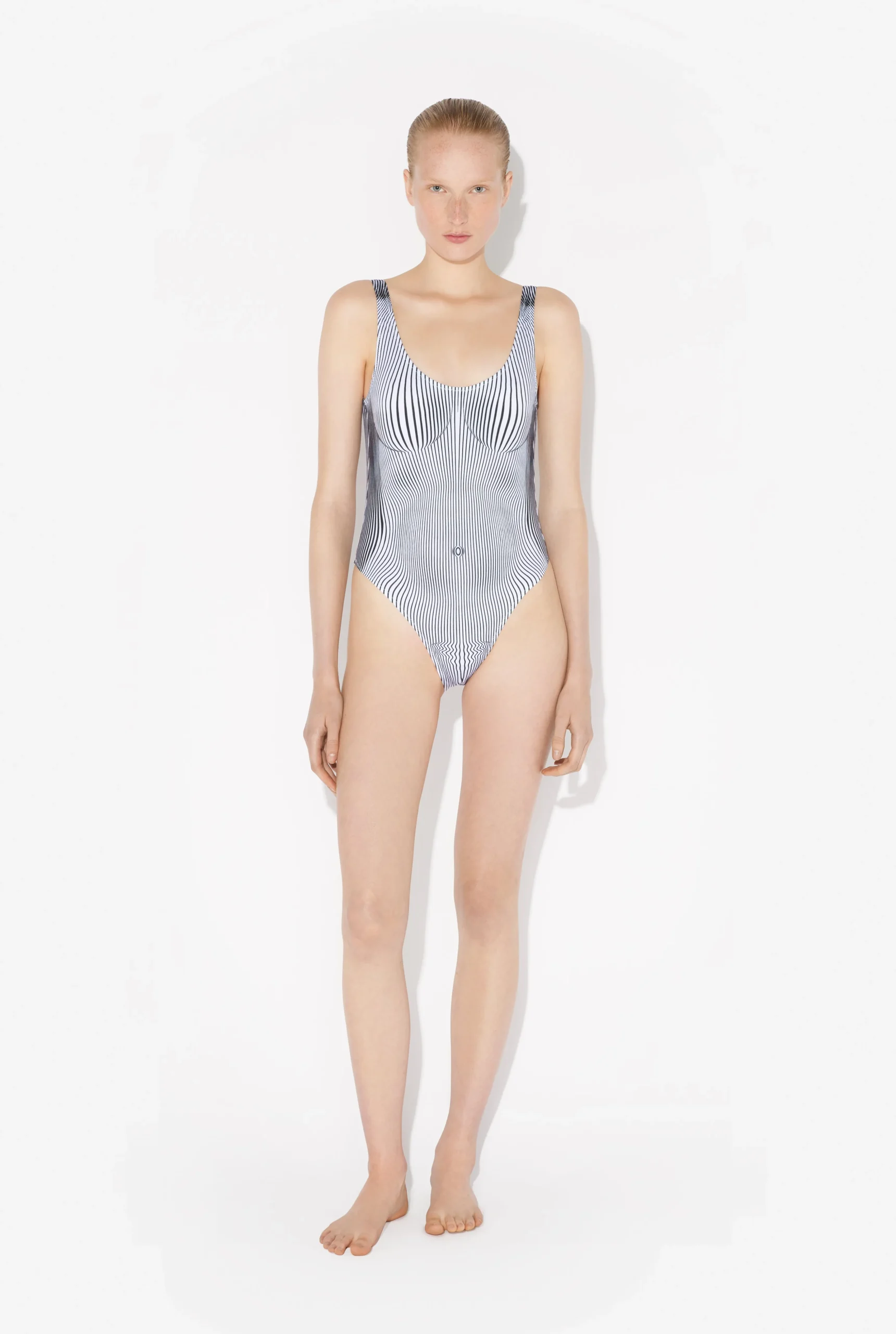 The Pinstripe Body Morphing Swimsuit
