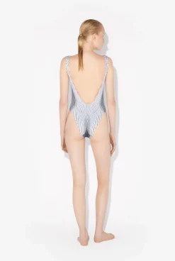 The Pinstripe Body Morphing Swimsuit