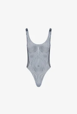 The Pinstripe Body Morphing Swimsuit
