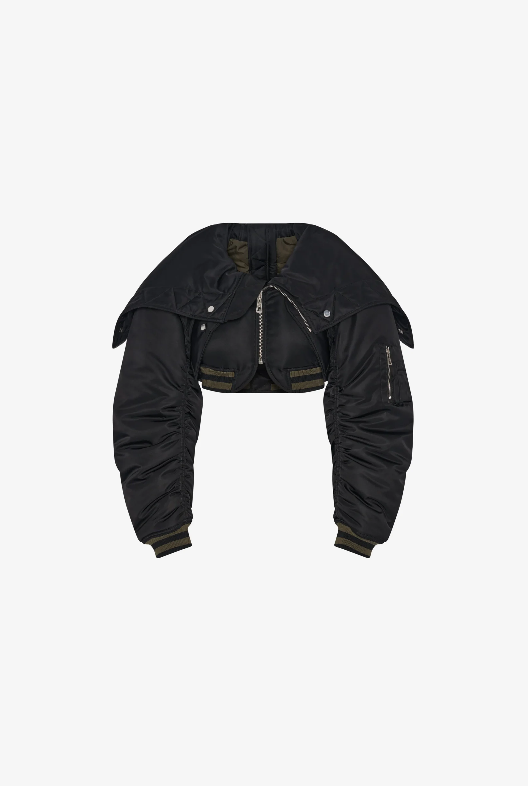 The Quilted Cropped Bomber Jacket