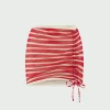 The Red “Crackling” Sailor Mini Skirt