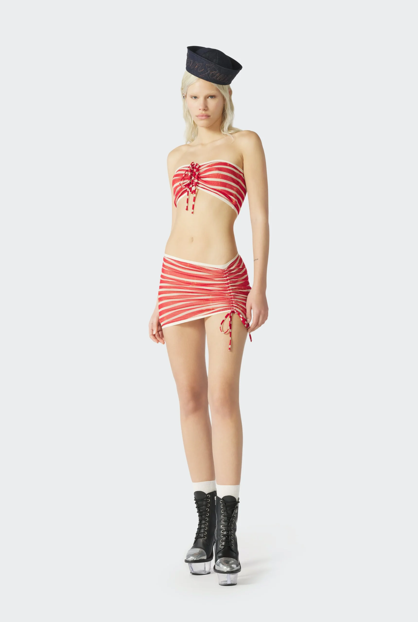 The Red “Crackling” Sailor Bandeau