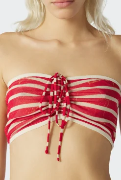 The Red “Crackling” Sailor Bandeau