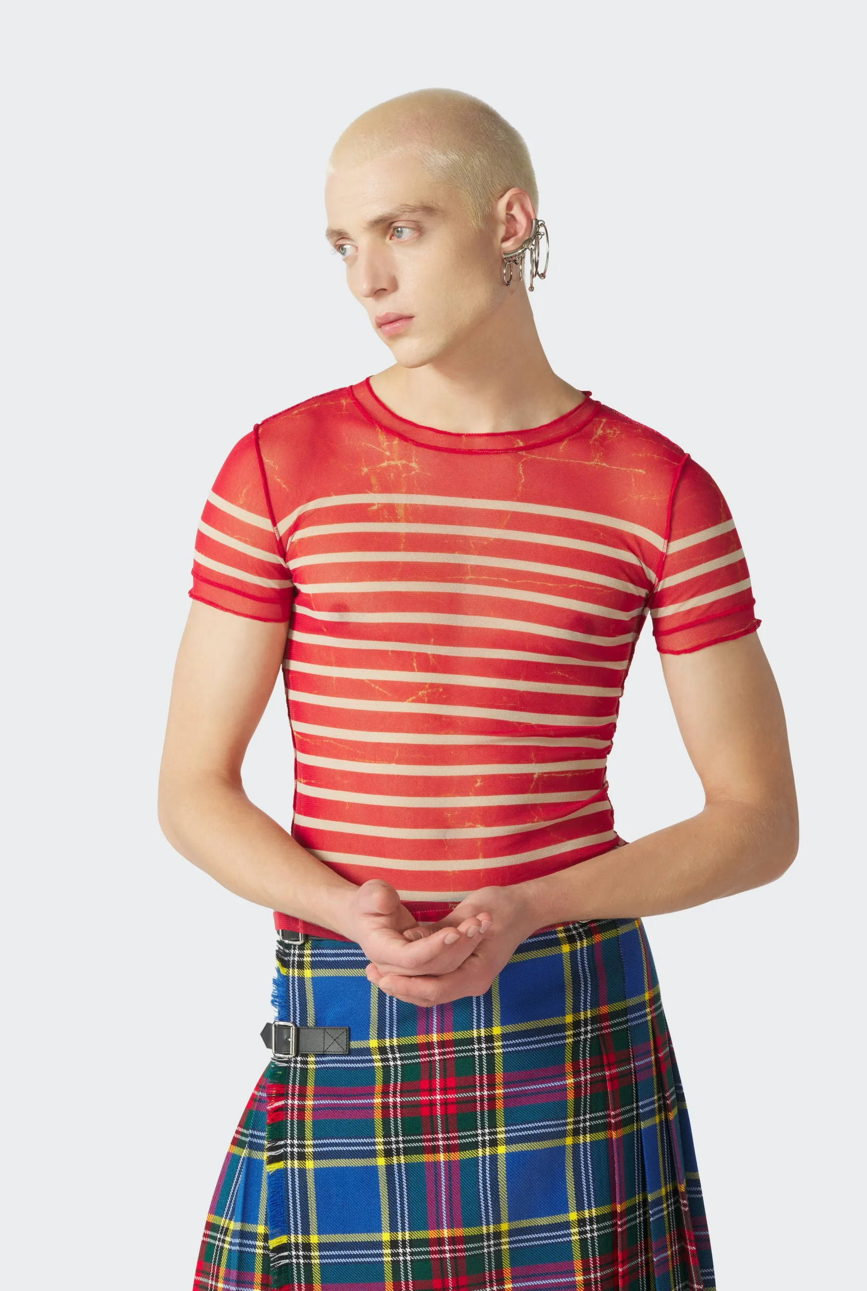 The Red “Crackling” Sailor Top