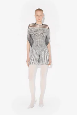 The Short Draped Body Morphing Dress