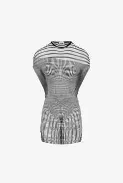 The Short Draped Body Morphing Dress