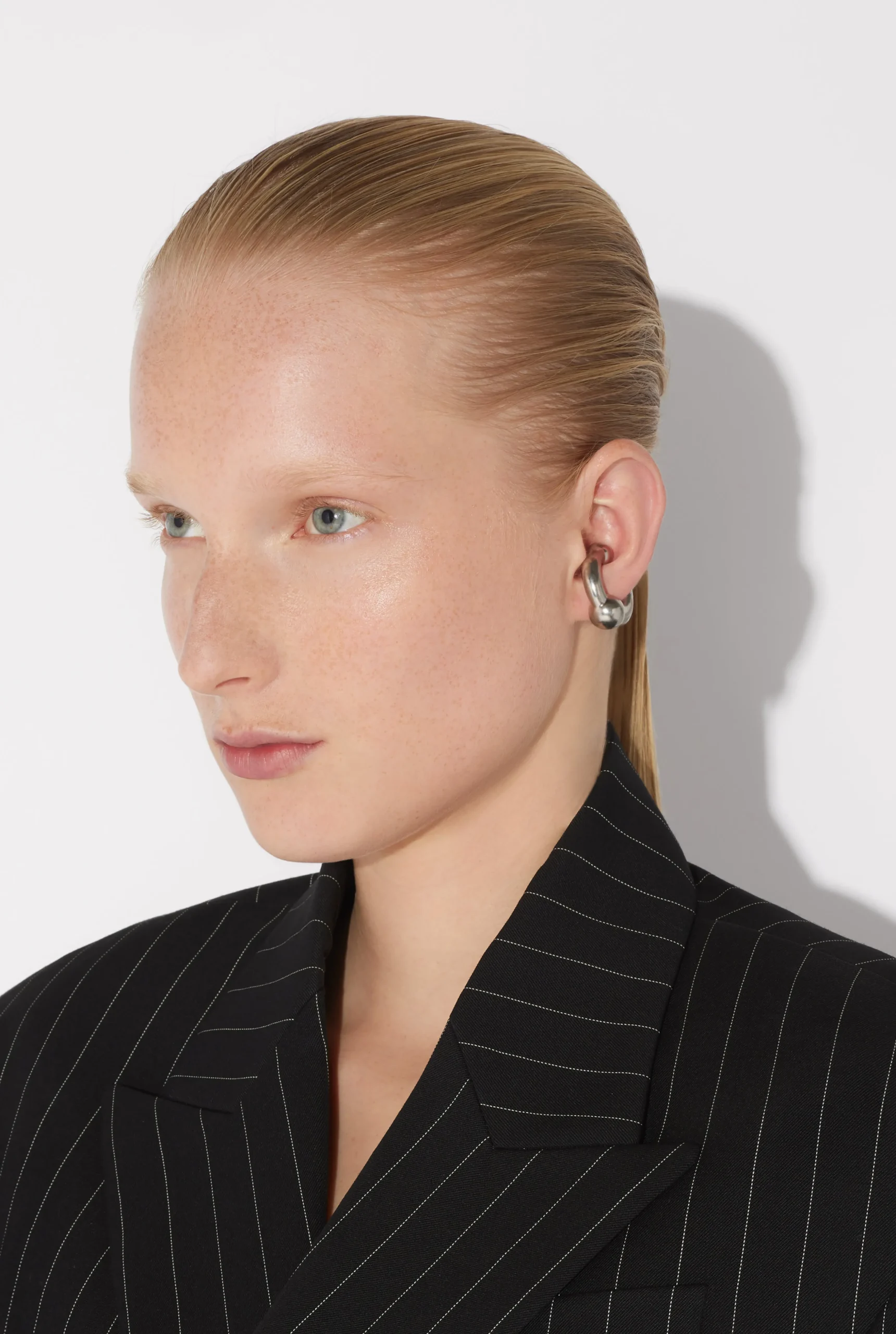 The Silver-Tone Piercing Ear Cuff