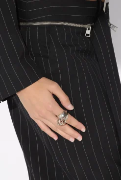 The Silver-Tone Piercing Ring