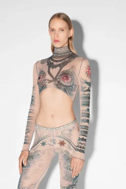 The Sun Tattoo Crop Top