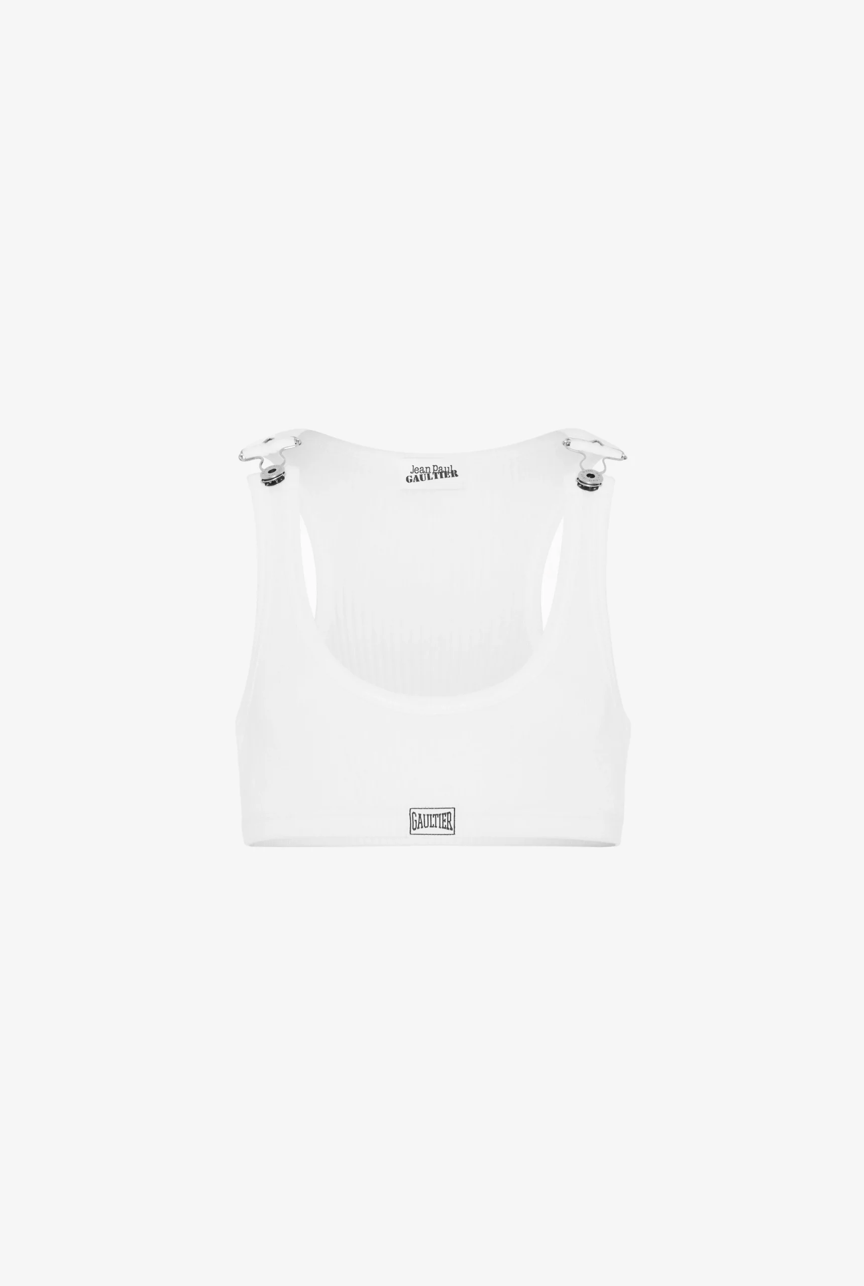 The White Cropped Patch Tank Top