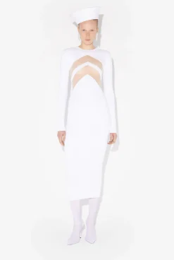 The White Dress with Chevrons