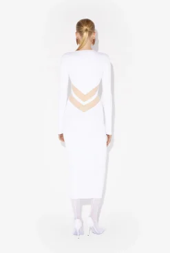 The White Dress with Chevrons
