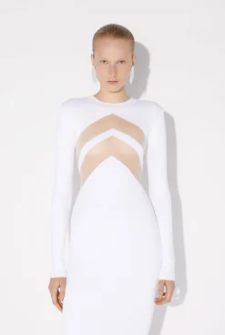 The White Dress with Chevrons